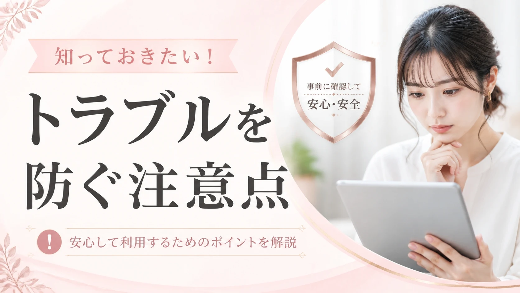 交際クラブは安全?トラブルを防ぐための注意点
