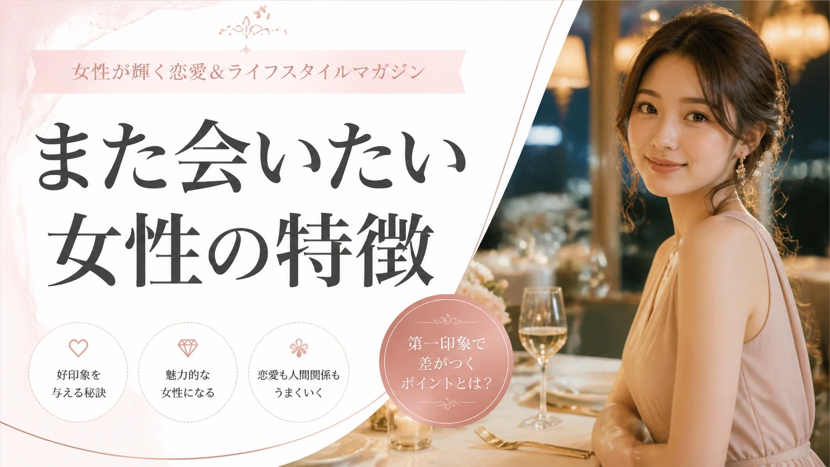 男性からまた会いたいと思ってもらえる女性の特徴【交際クラブ活動で差がつくポイント】